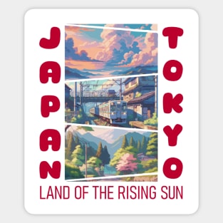 Japan Land Of The Rising Sun Sticker
